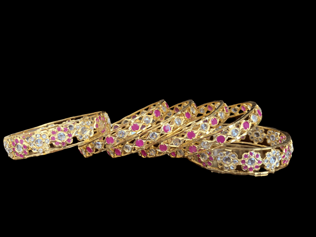 B137 Indu ruby bangles   ( SHIPS IN 4 WEEKS  )