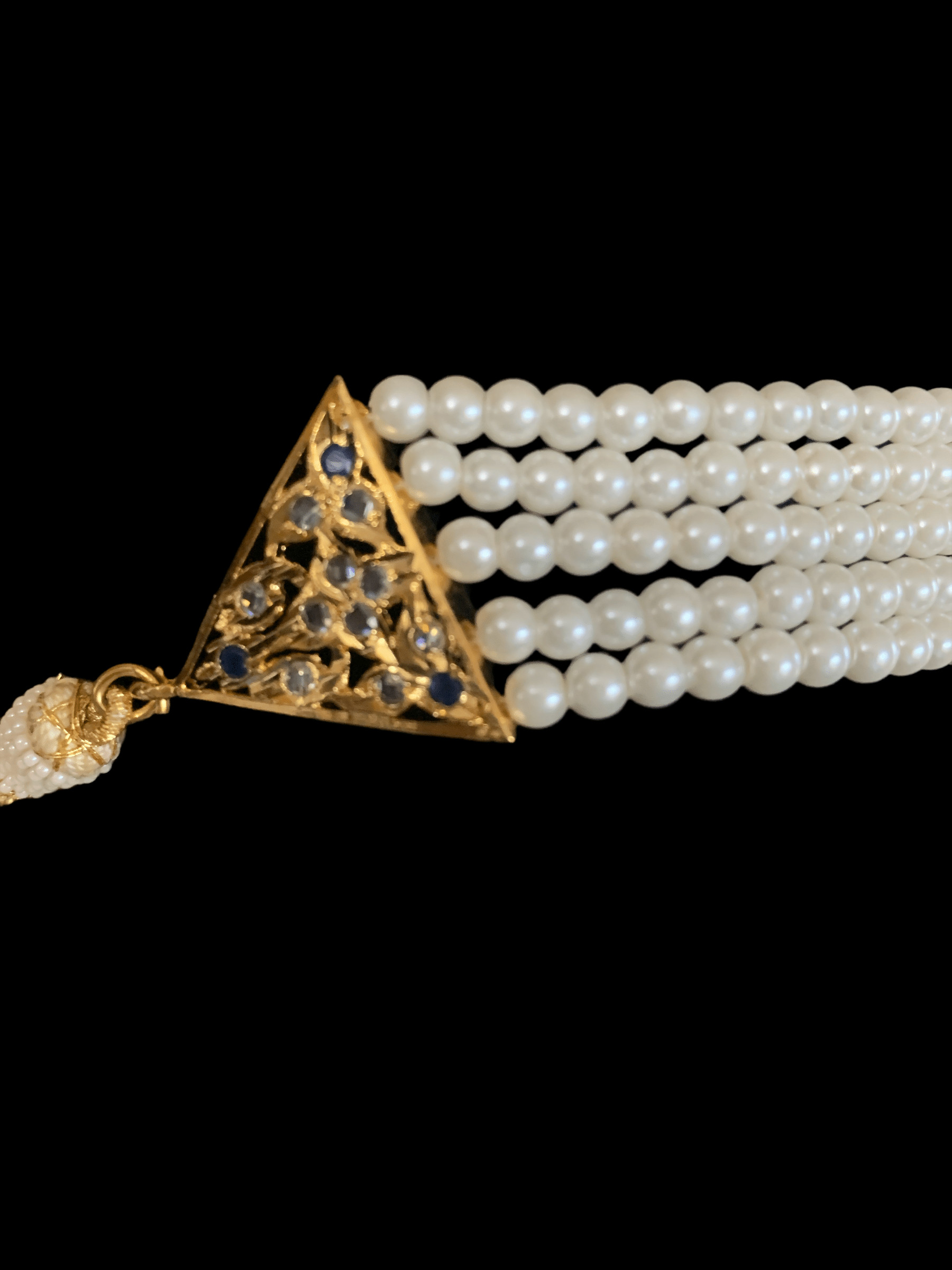 C160 Amra choker set  - blue  ( SHIPS IN 4 WEEKS  )