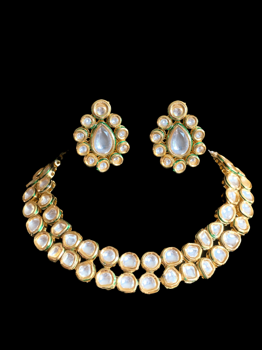 NS80 Mohini bridal necklace in high quality kundan ( SHIPS IN 3 WEEKS  )