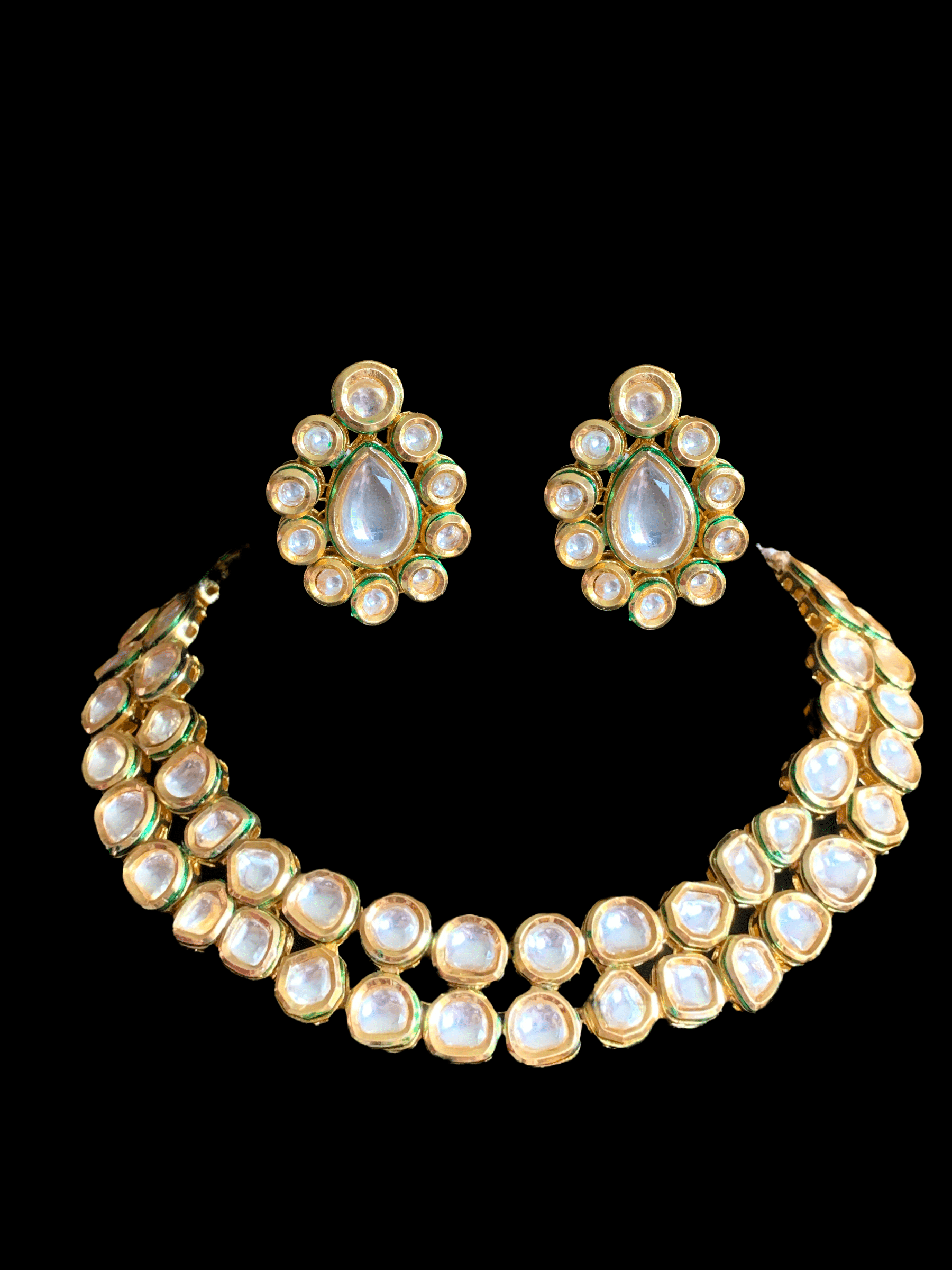 NS80 Mohini bridal necklace in high quality kundan ( SHIPS IN 3 WEEKS  )