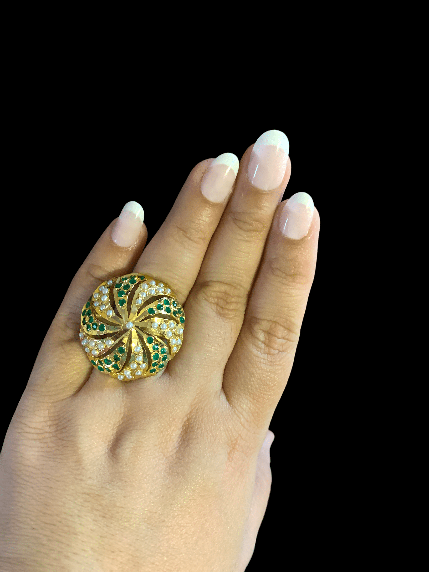 DJR28 Navatha jadau Rings ( READY TO SHIP )