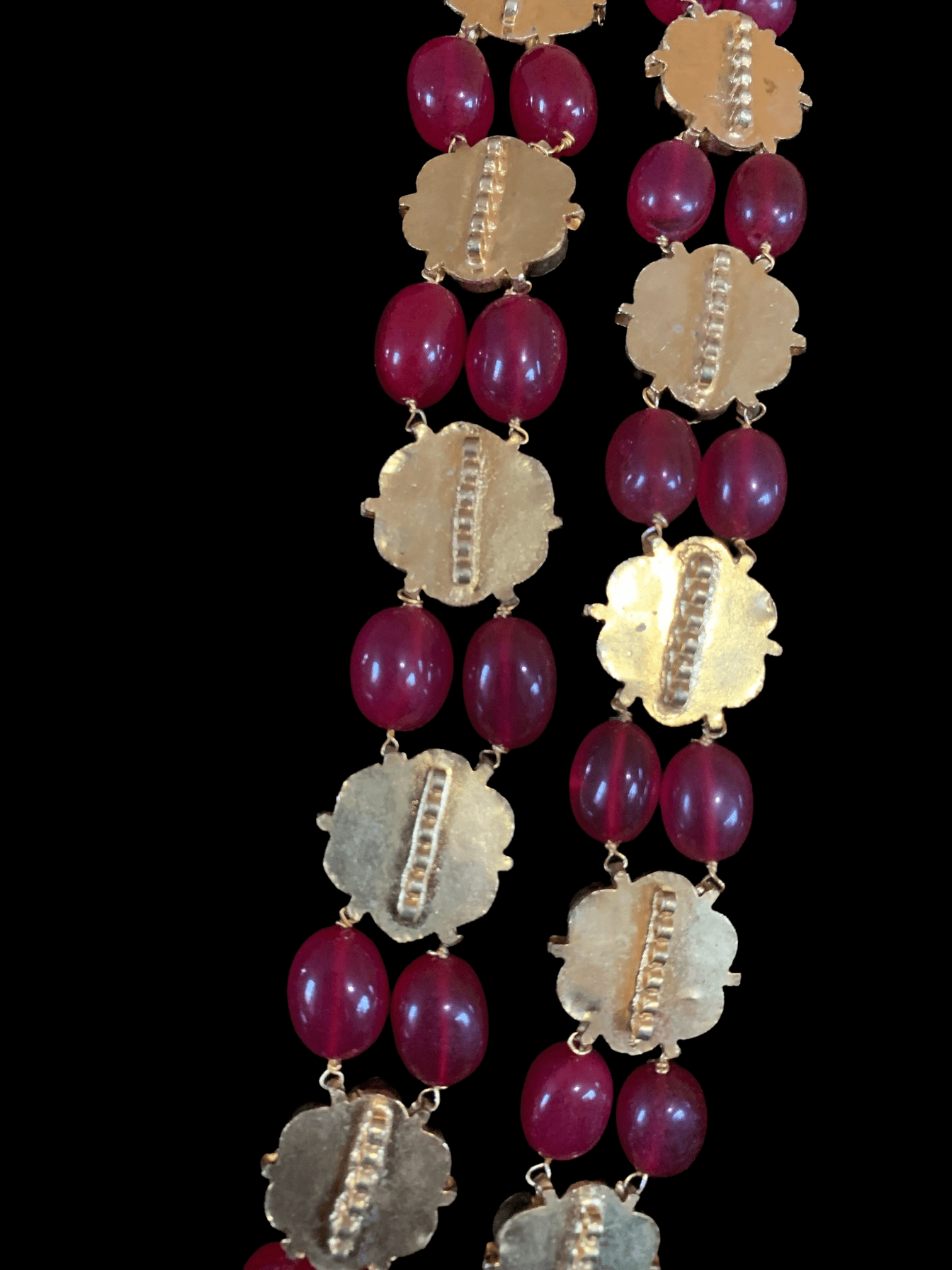 SAT4 Sumaina long necklace - Ruby  (READY TO SHIP )