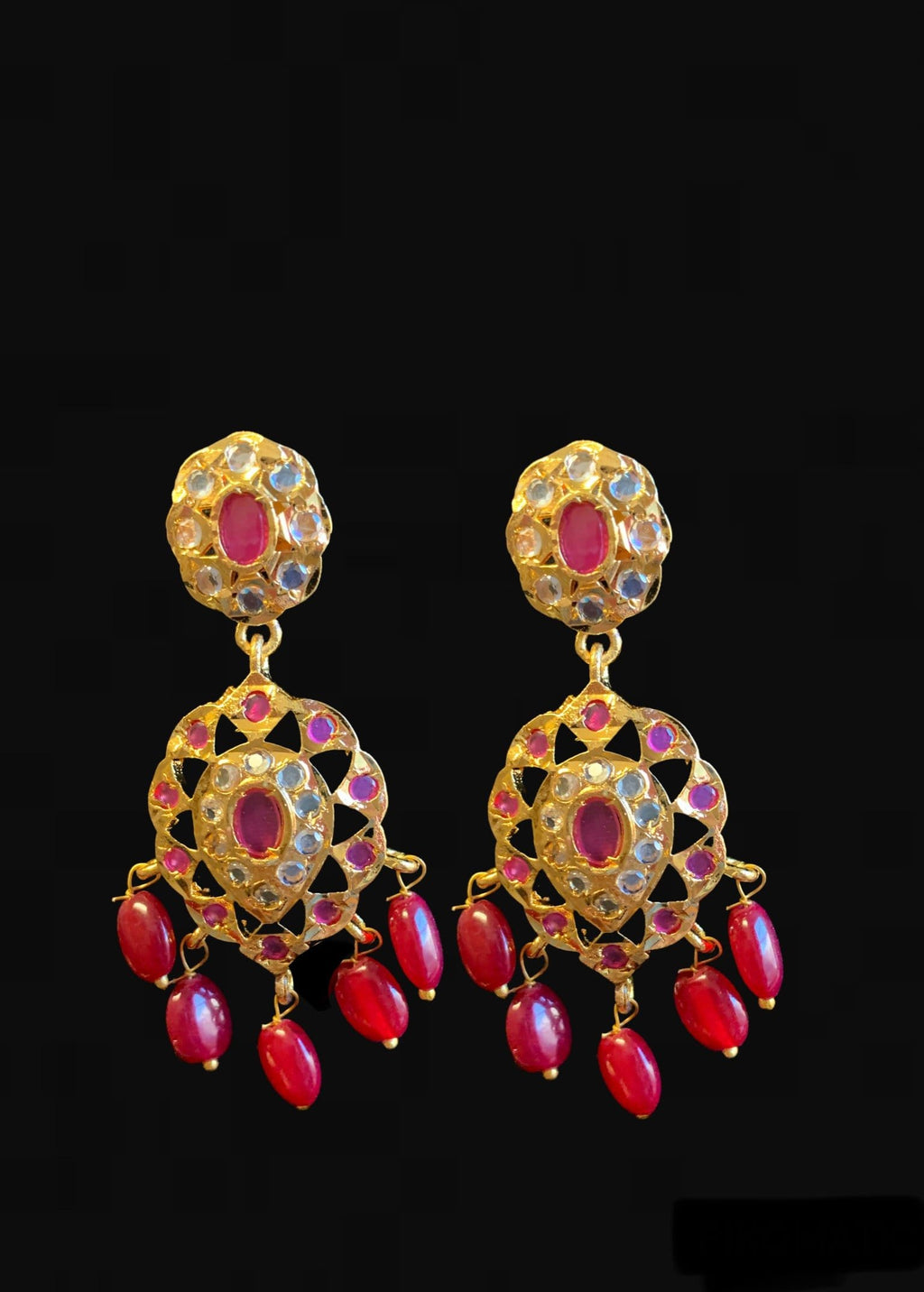 LN68 Asif jaahi haar in Ruby ( SHIPS IN 4 WEEKS )