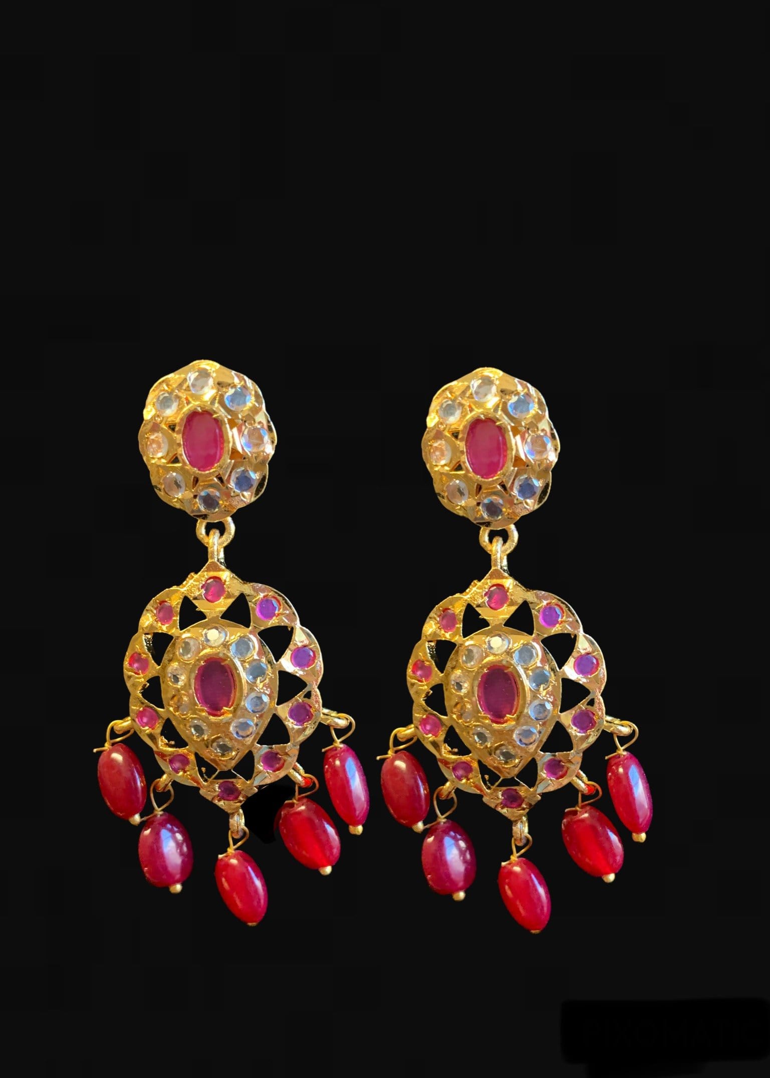 LN68 Asif jaahi haar in Ruby ( SHIPS IN 4 WEEKS )