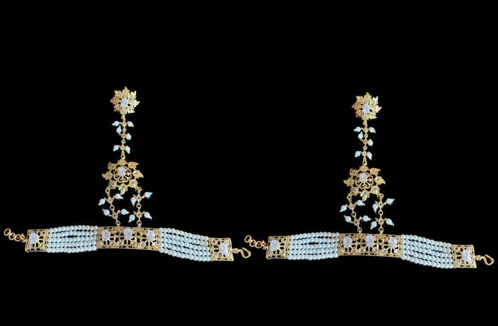 HP2 Nihala Hyderabadi haath Phool in pearls ( READY TO SHIP )