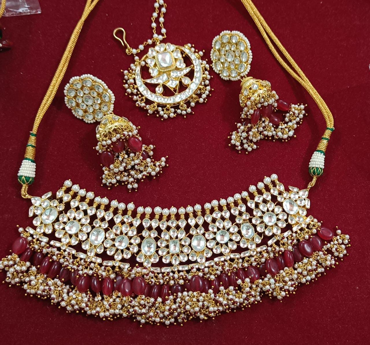 BR4 Khushboo kundan bridal set - ruby ( SHIPS IN 1 WEEK )