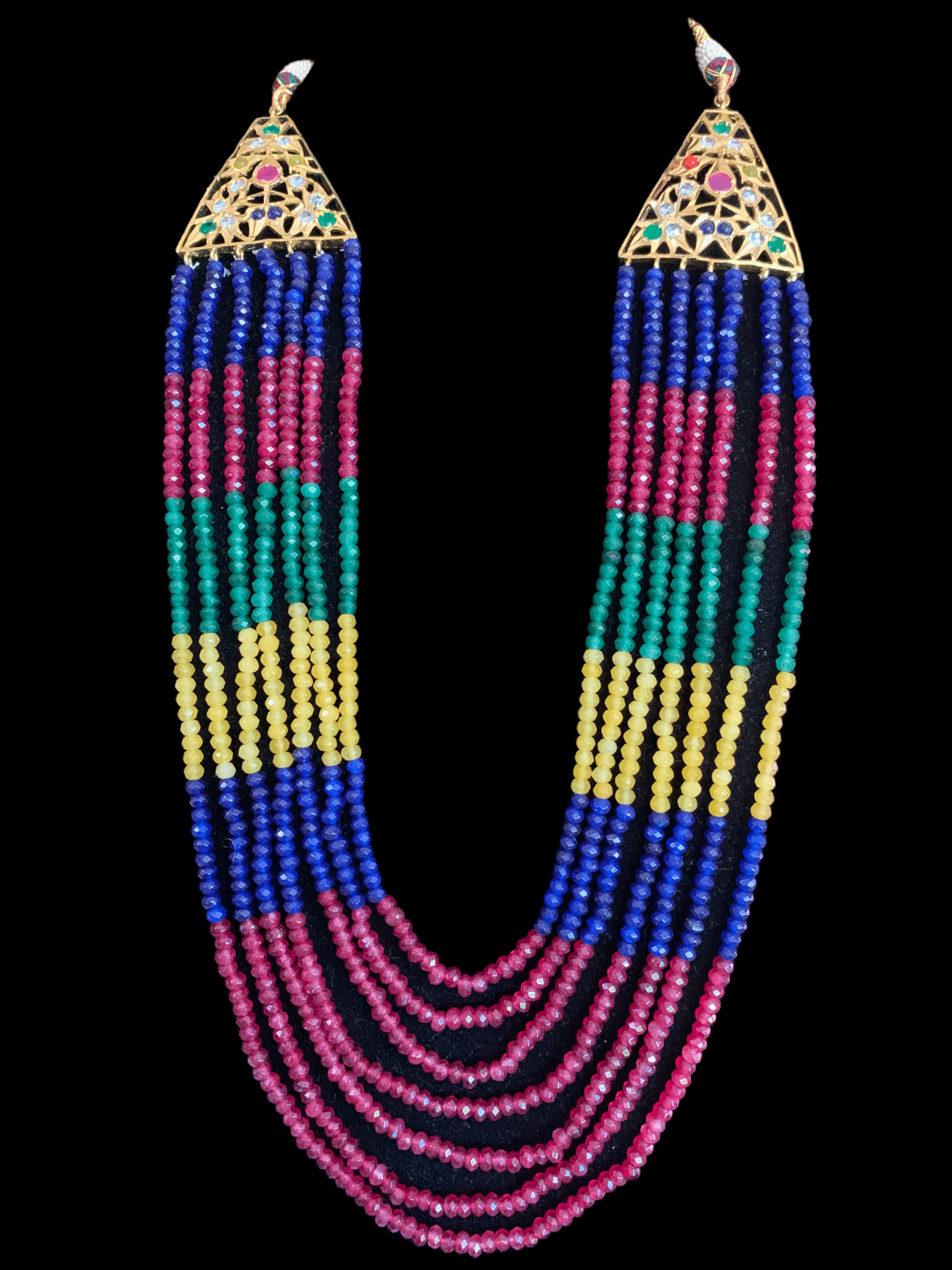 SAT40 Joana Multicolor bead  satlada ,navratan ( READY TO SHIP )