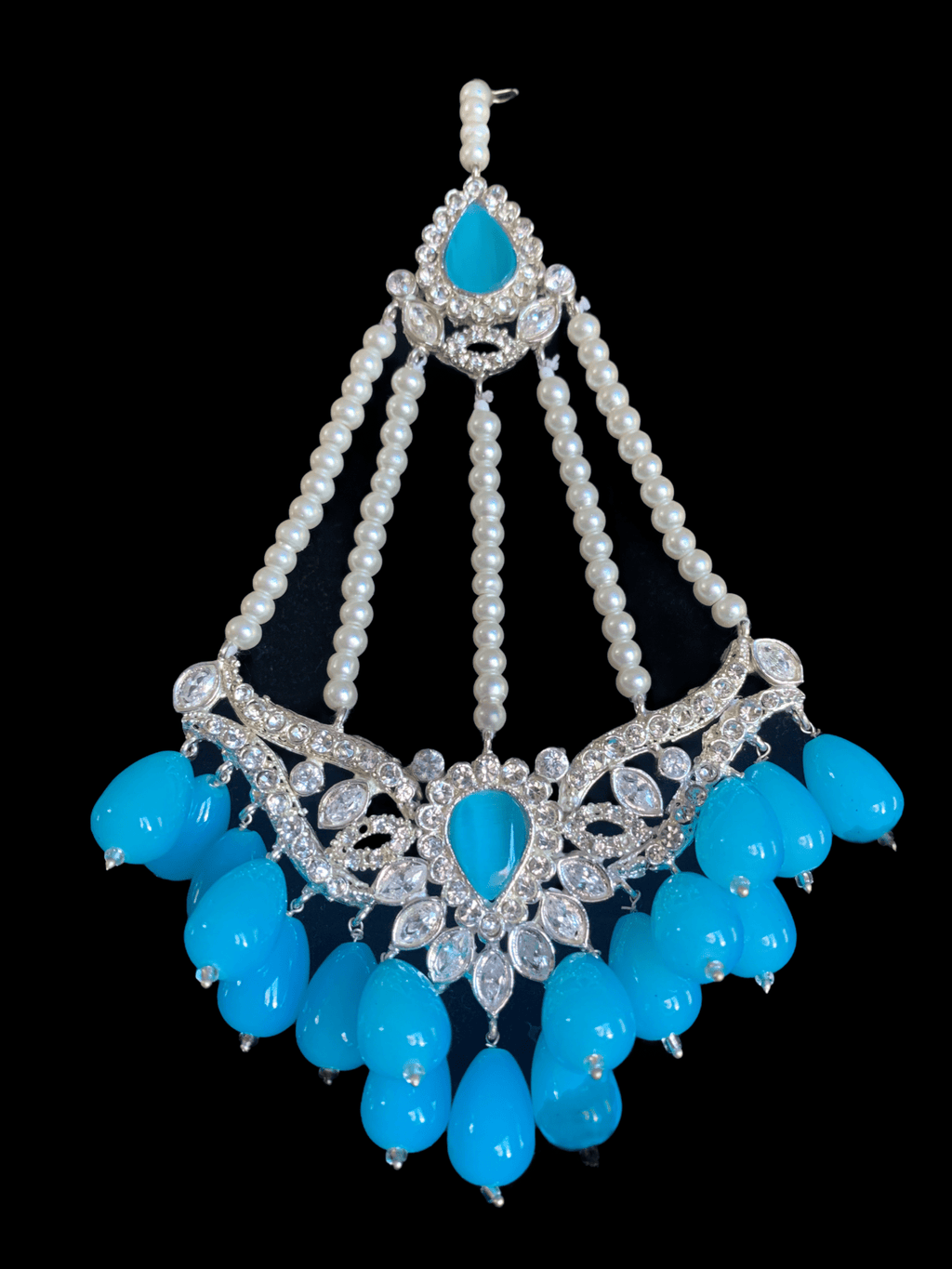 BR82 Yusra zircon set in turquoise beads (READY TO SHIP )