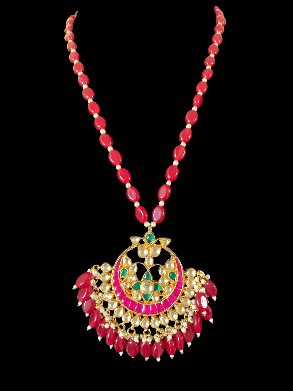 PS382 Erma pachi kundan pendant set ( READY TO SHIP )