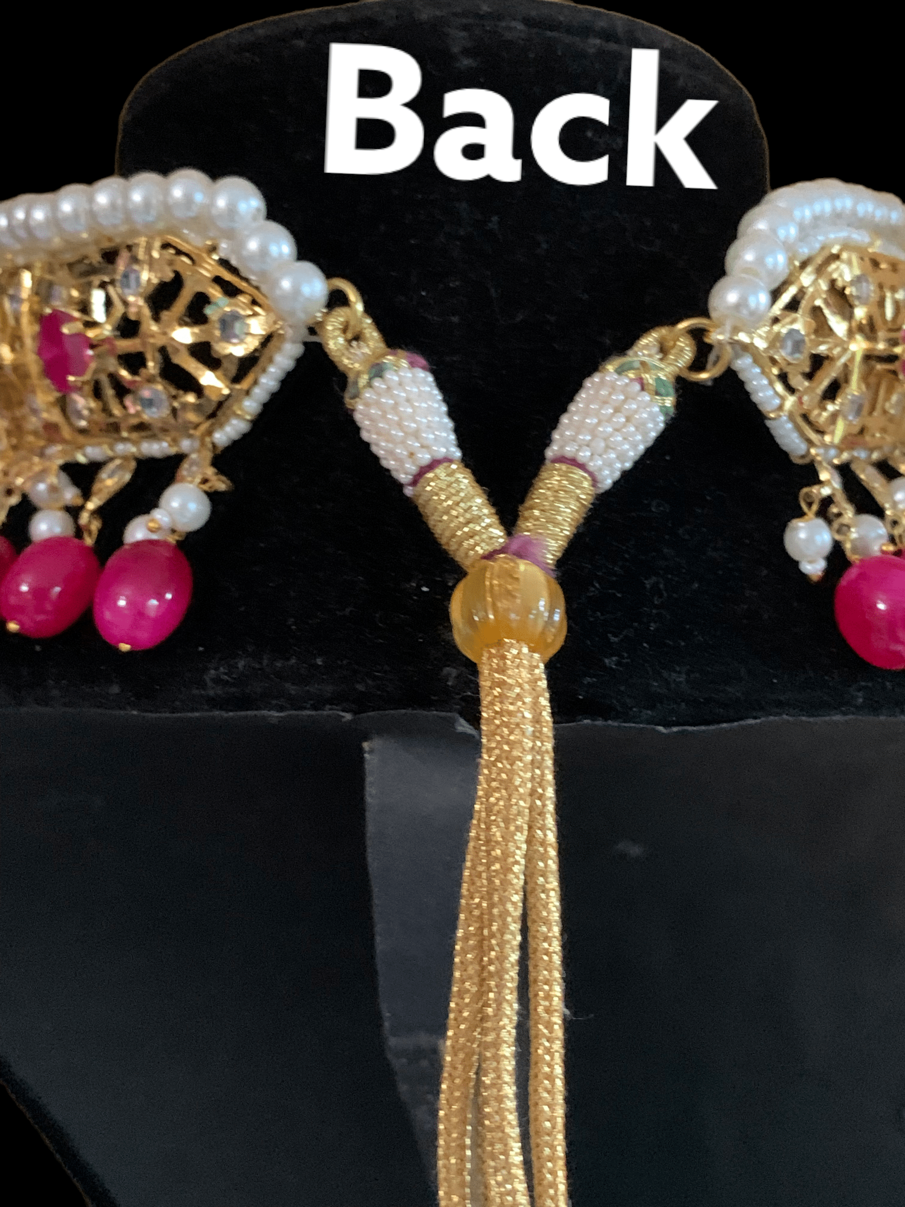 C109  Insia jadavi lacha in ruby  beads (READY TO SHIP  )