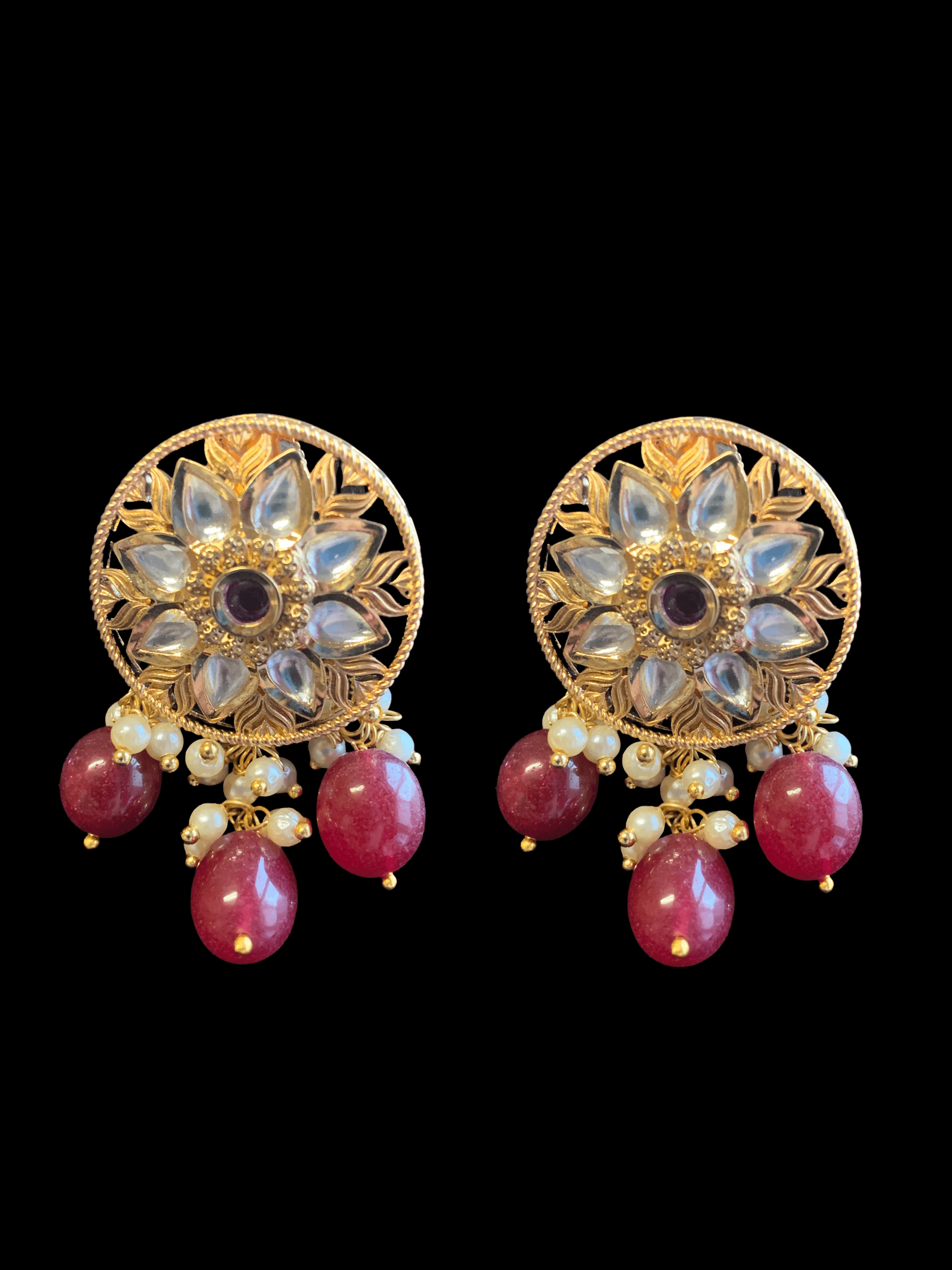 C142 Barzah polki choker( ruby  ) ( READY TO SHIP)