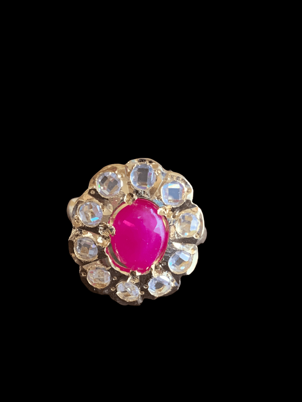 DJR46 Hyderabadi ruby  ring ( READY TO SHIP )