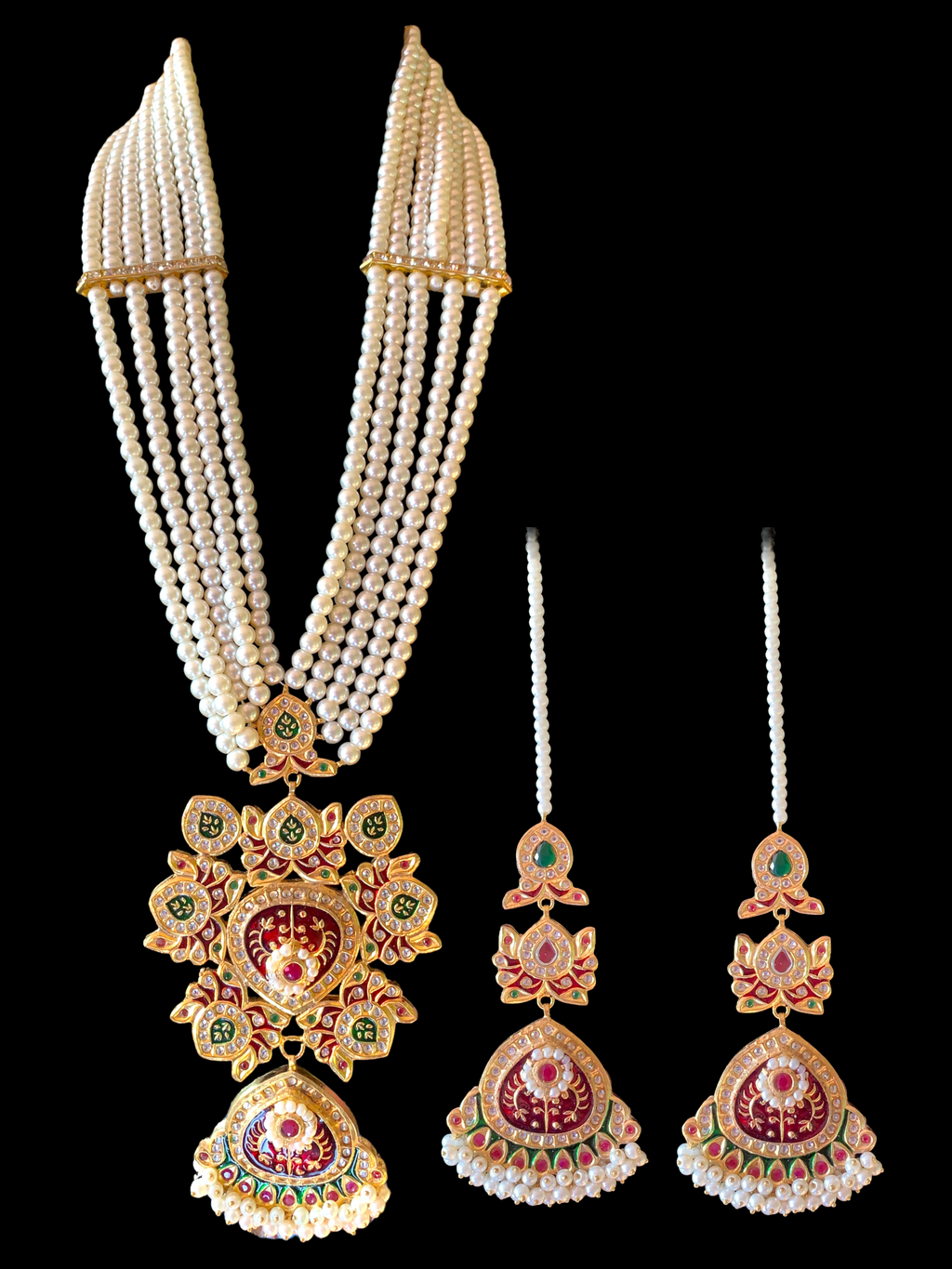 LN165 LAURA long kundan meenakari Rani haar ( READY TO SHIP)