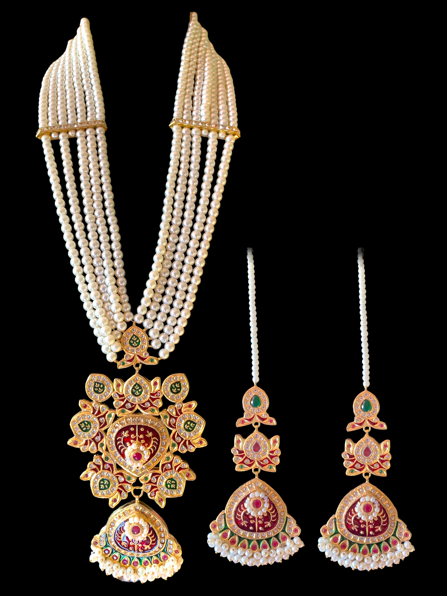 LN165 LAURA long kundan meenakari Rani haar ( READY TO SHIP)