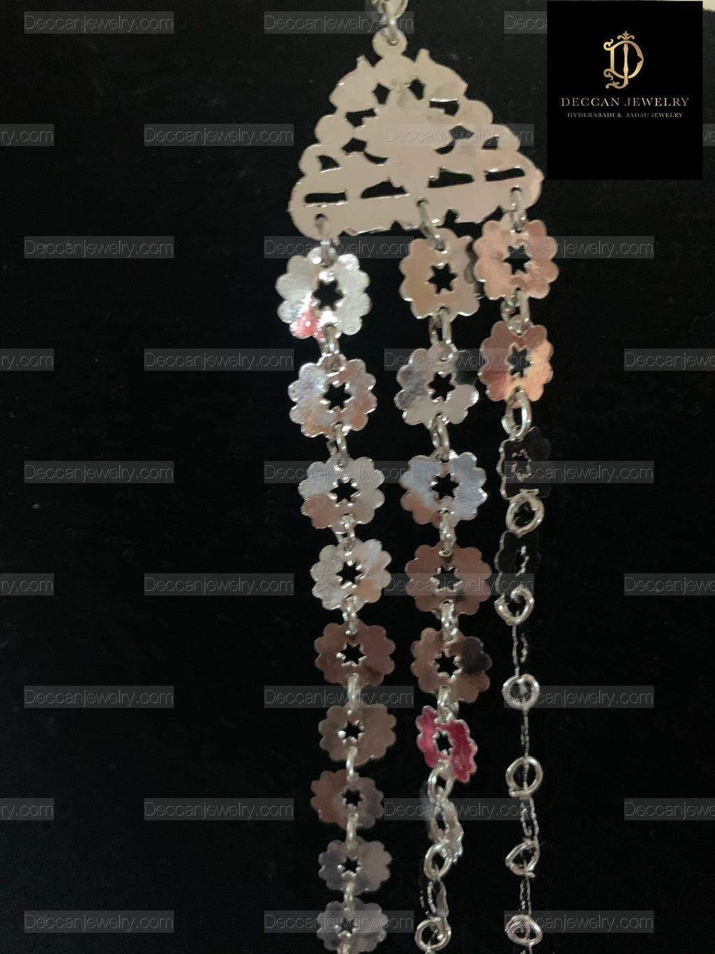 NS171 Chandan haar three layer in silver plating  (READY TO SHIP )