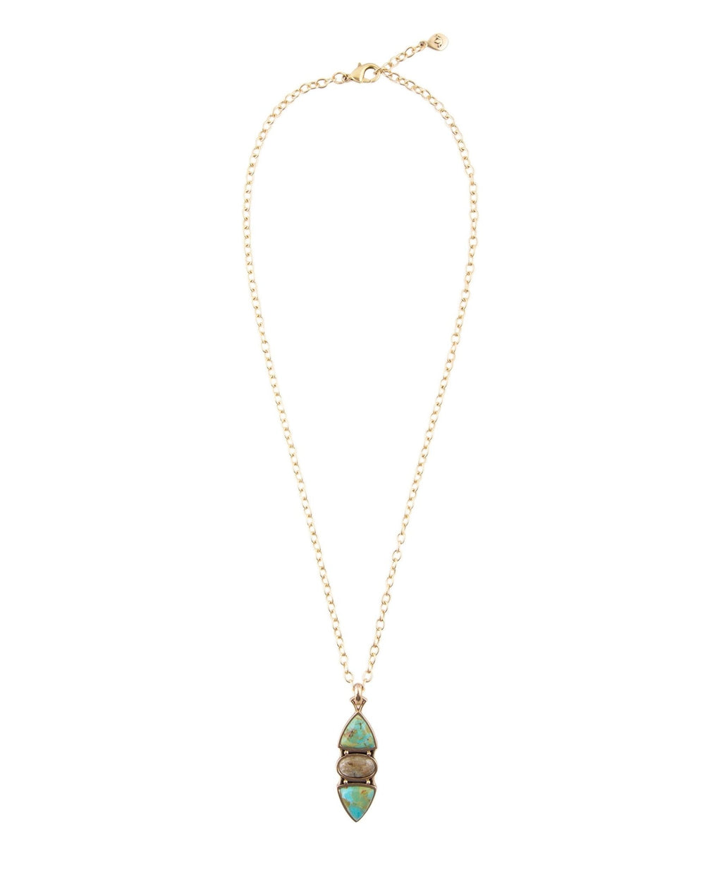 Labradorite and Turquoise Pendant Necklace