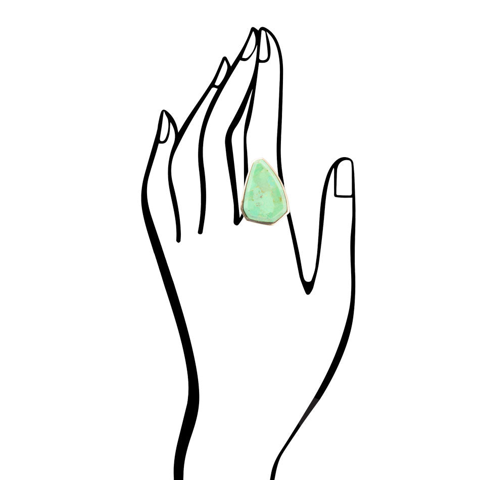 Lime Turquoise Statement Ring