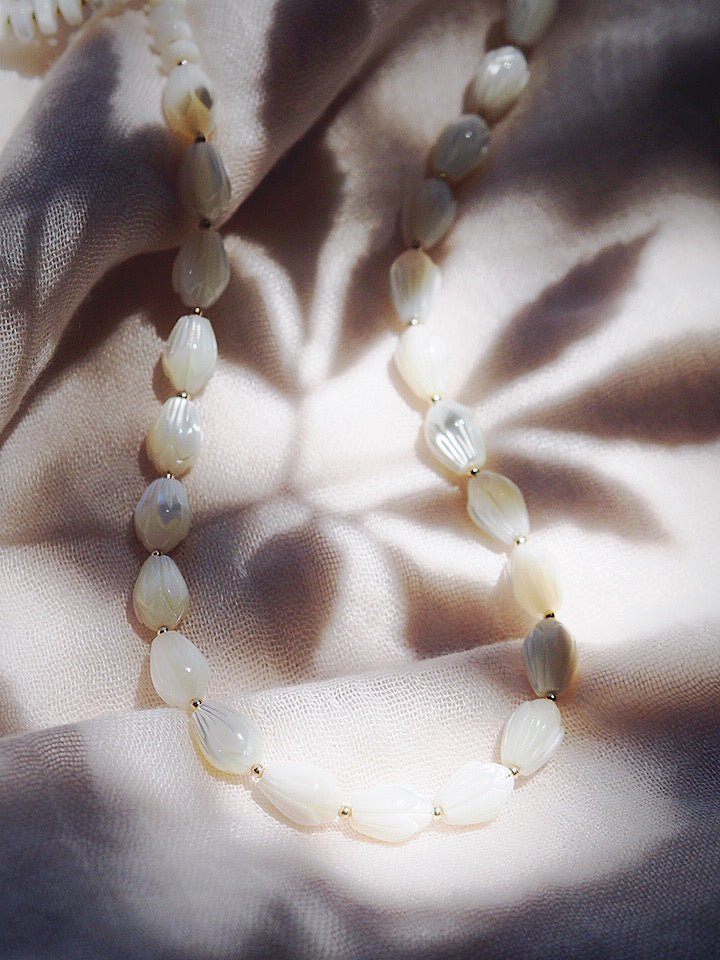 Long Mother of Pearl Pikake Necklace - Kēhau