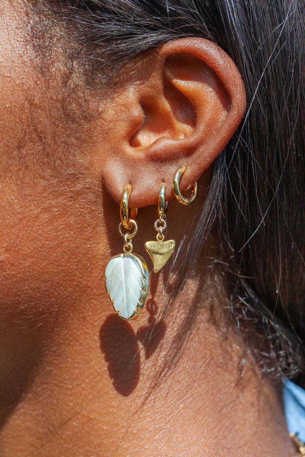 Tiny Gold Huggie Hoop Earrings - Auili'i