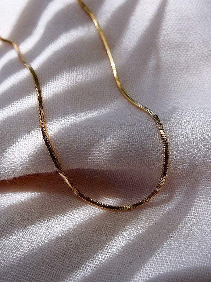 Mini Gold Herringbone Chain - Laka