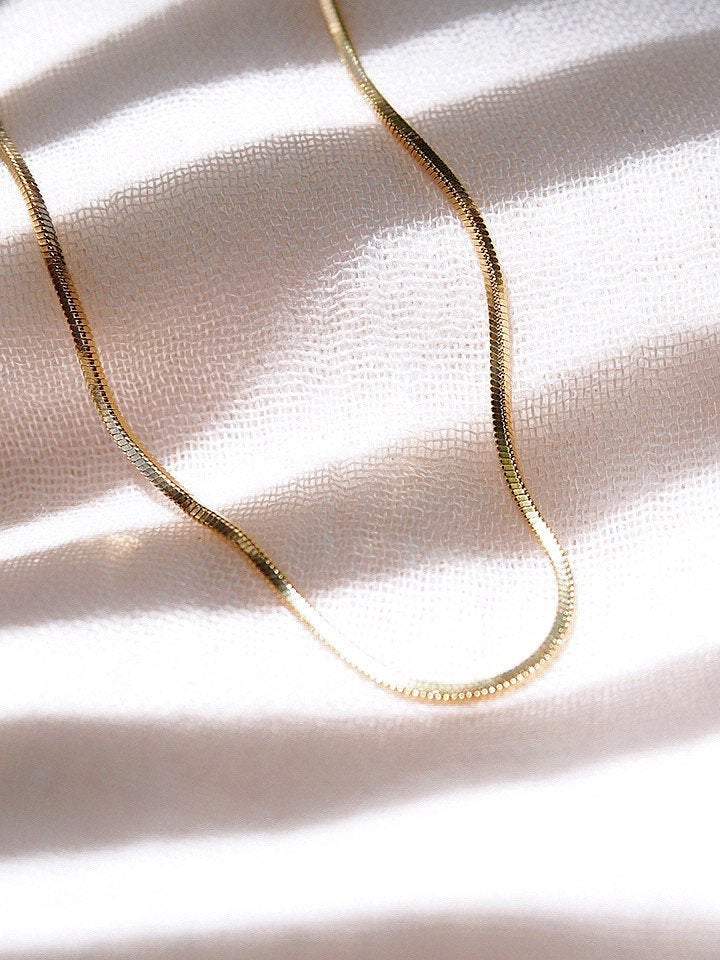 Mini Gold Herringbone Chain - Laka