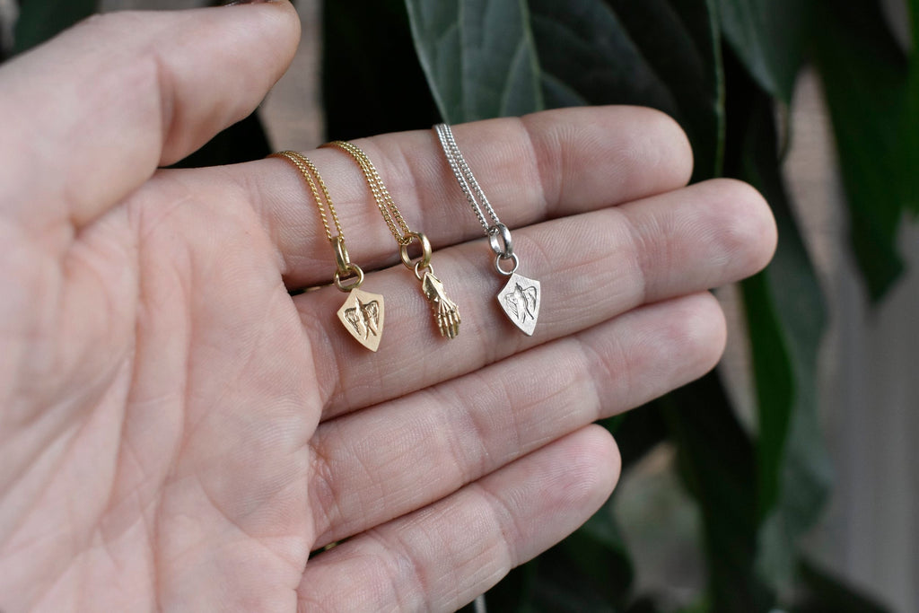 Butterfly Escutcheon Necklace