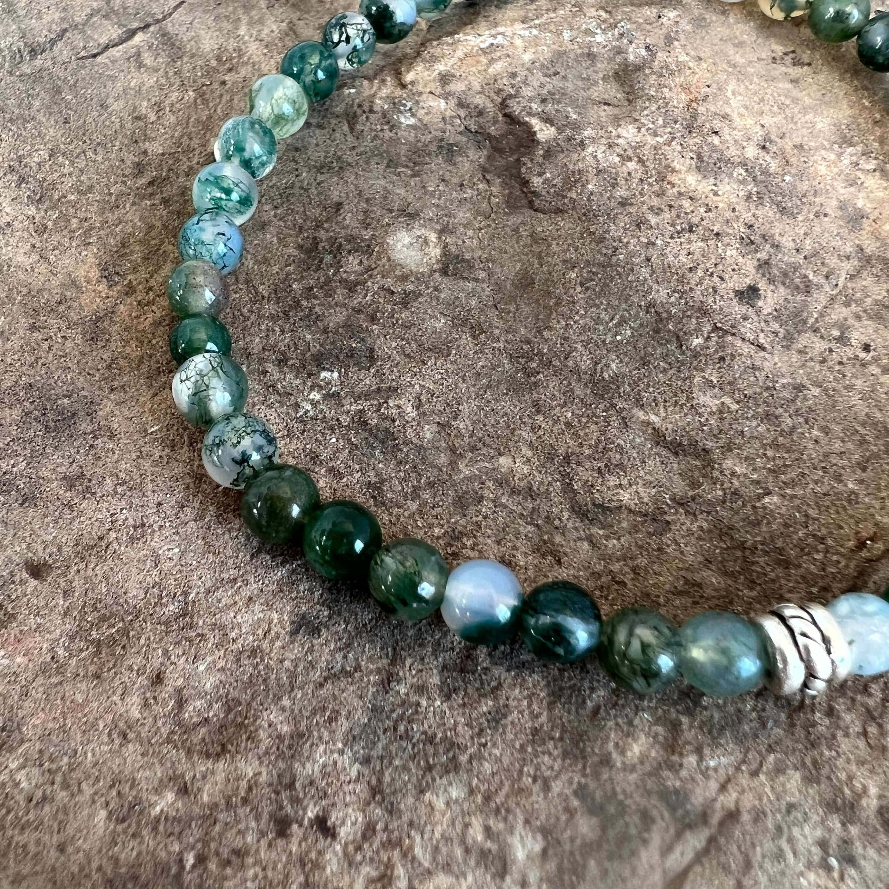 Moss Agate Mini Bracelet