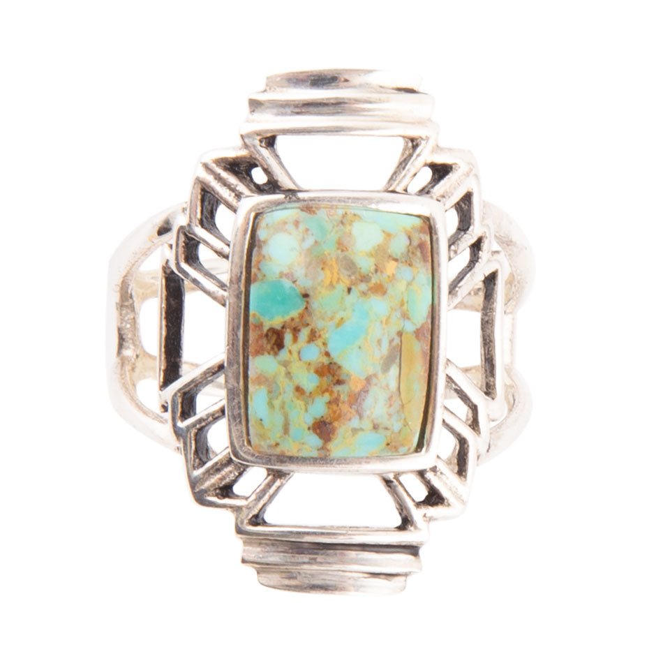 Native Sky Blue Turquoise and Sterling Silver Ring