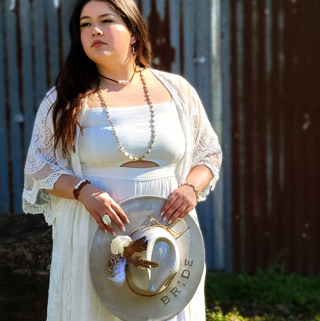Chunky White Turquoise Slab on Hammered Gold Cuff RingBase 012s