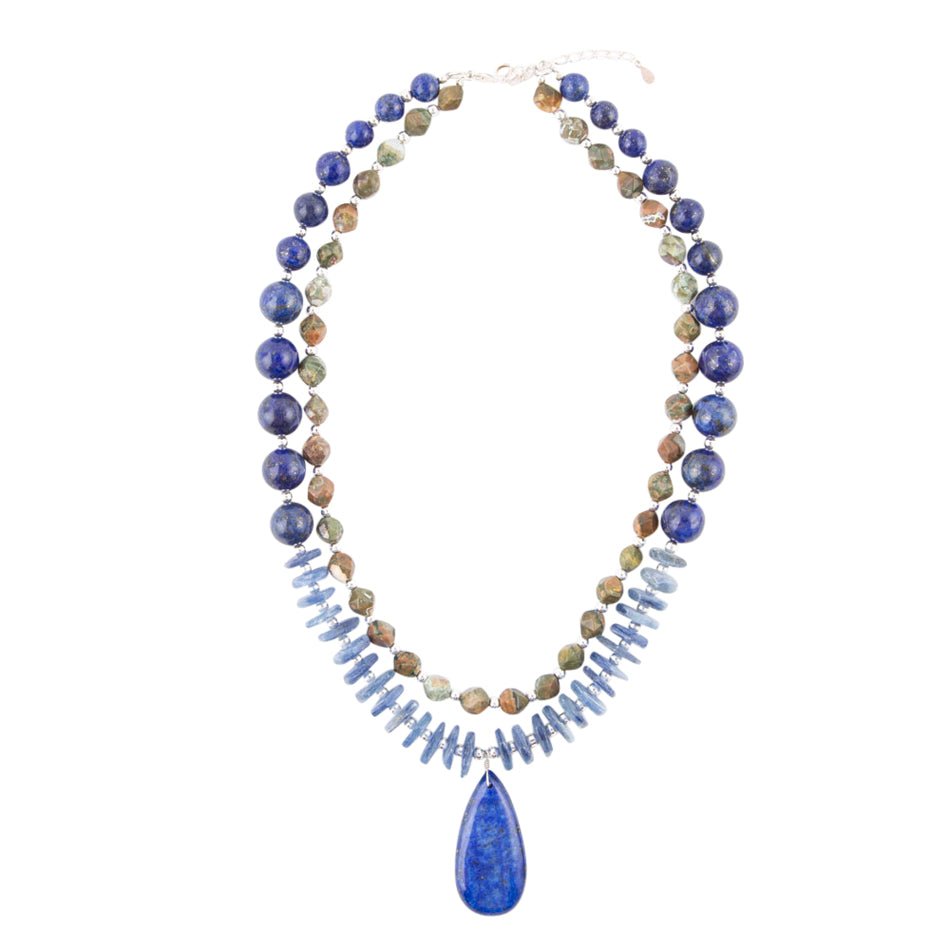 Oxford Two Row Pendant Necklace