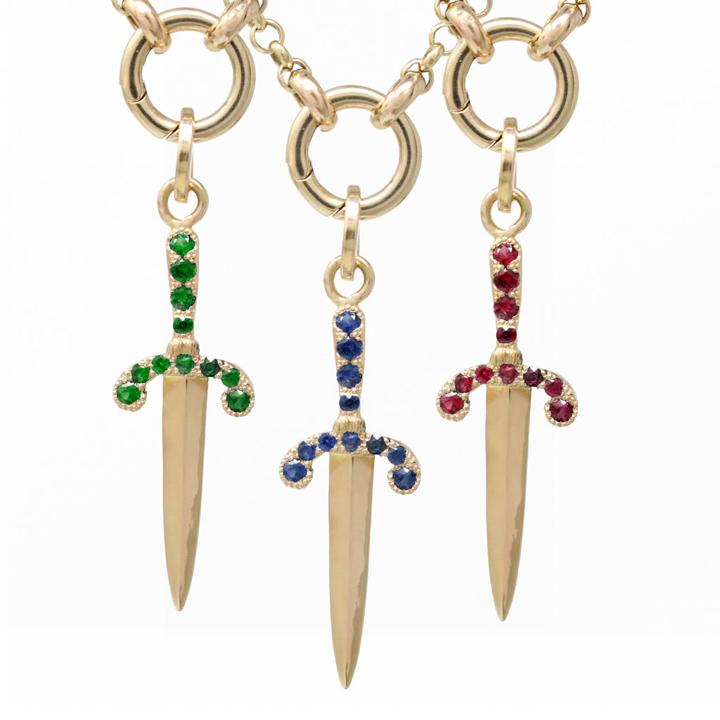 Pavé Parrying Dagger Pendant