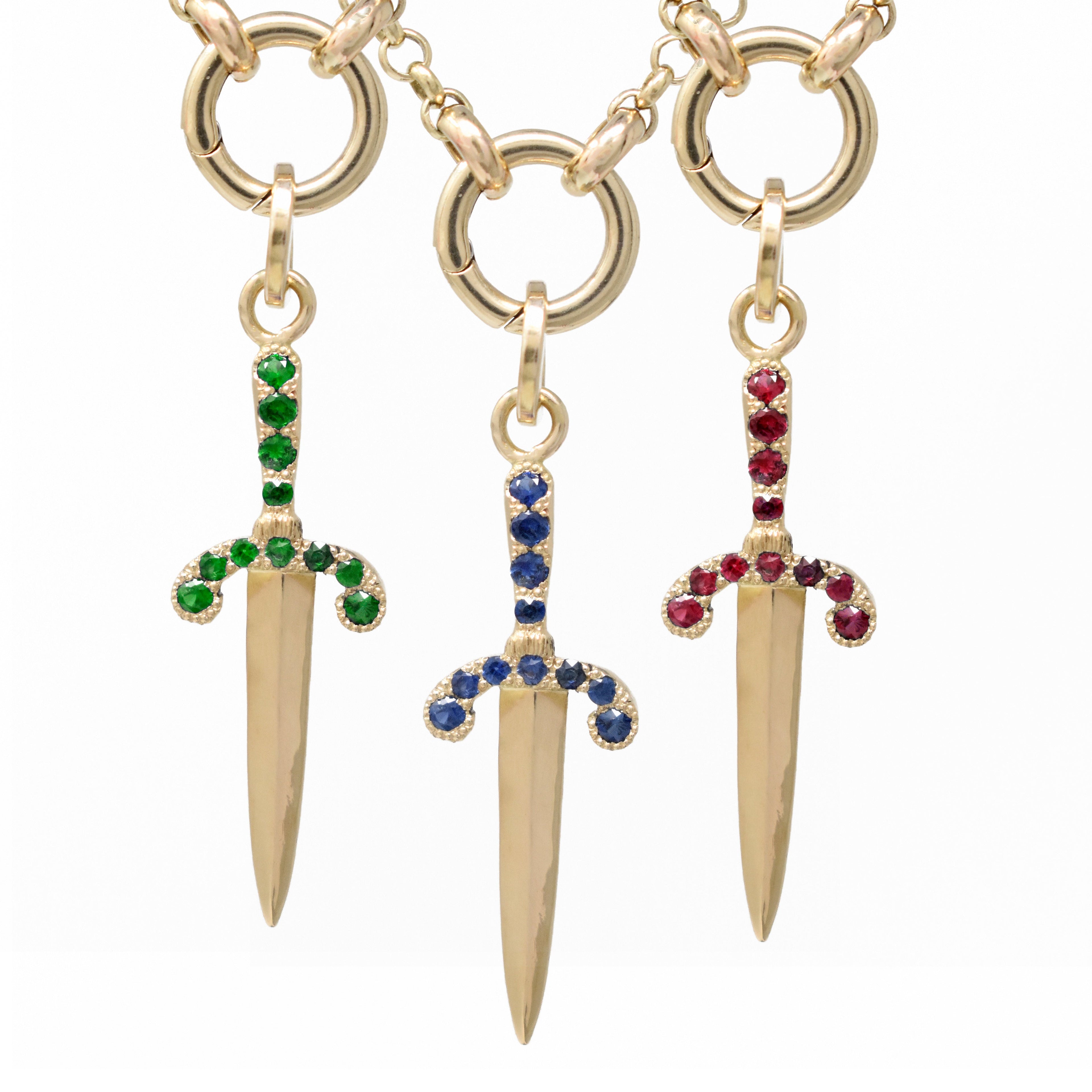 Pavé Parrying Dagger Pendant