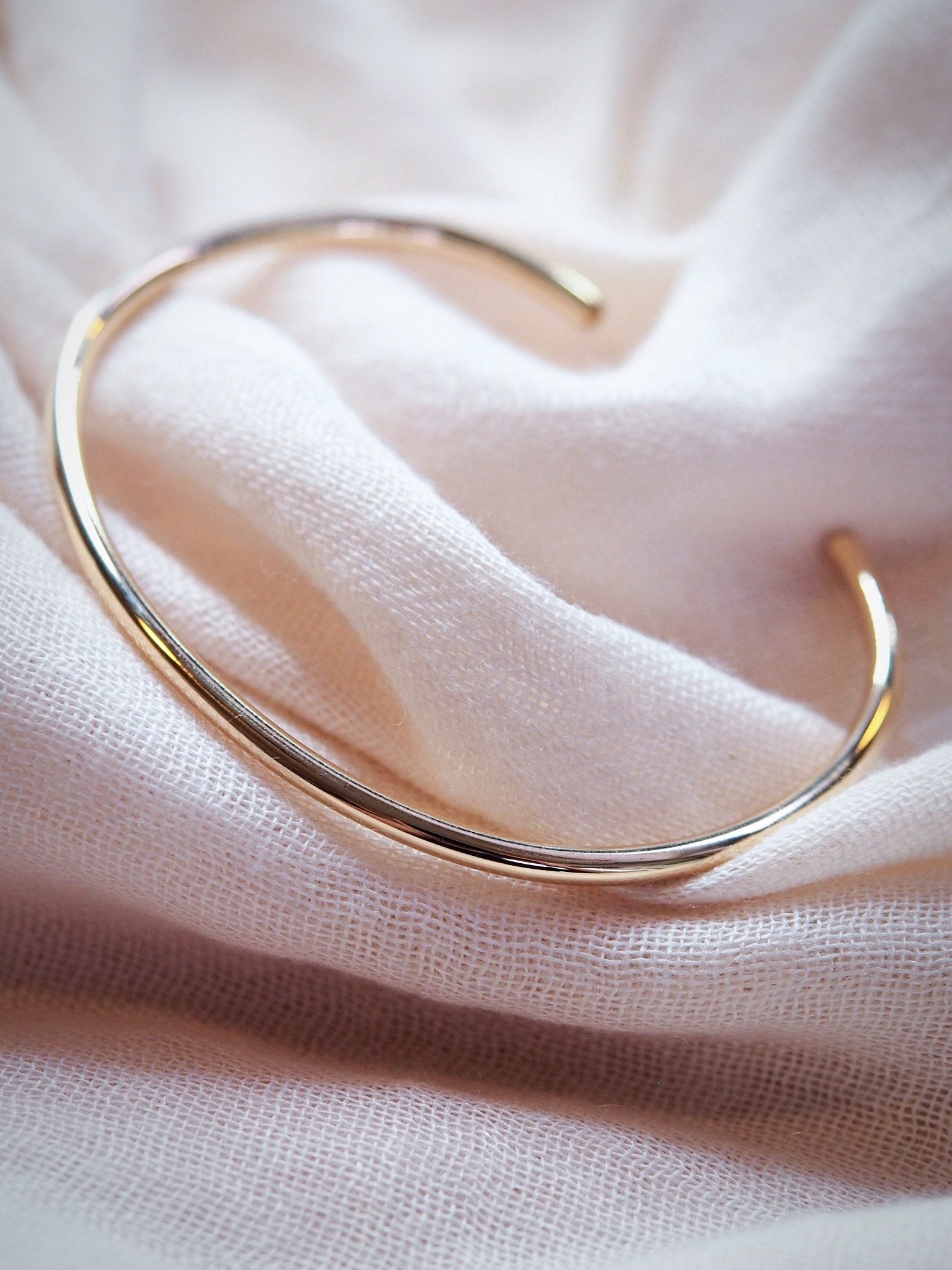 Plain Bold Gold Cuff Bracelet - Maui