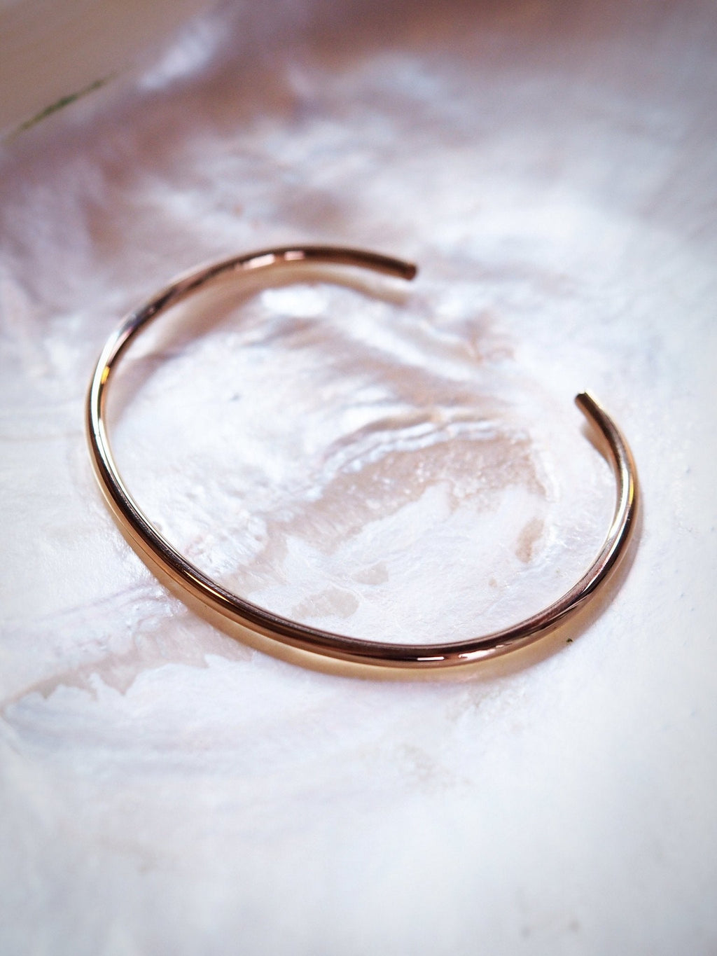 Plain Bold Gold Cuff Bracelet - Maui