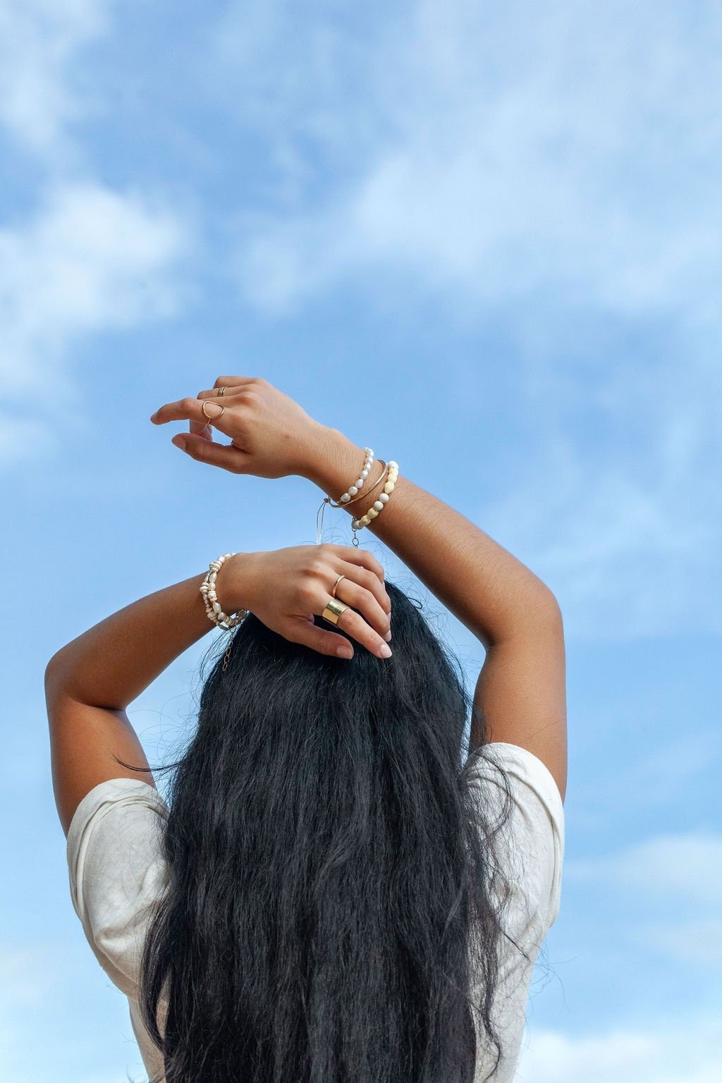 Gold Puka Baroque Pearl Bracelet - Kakahi