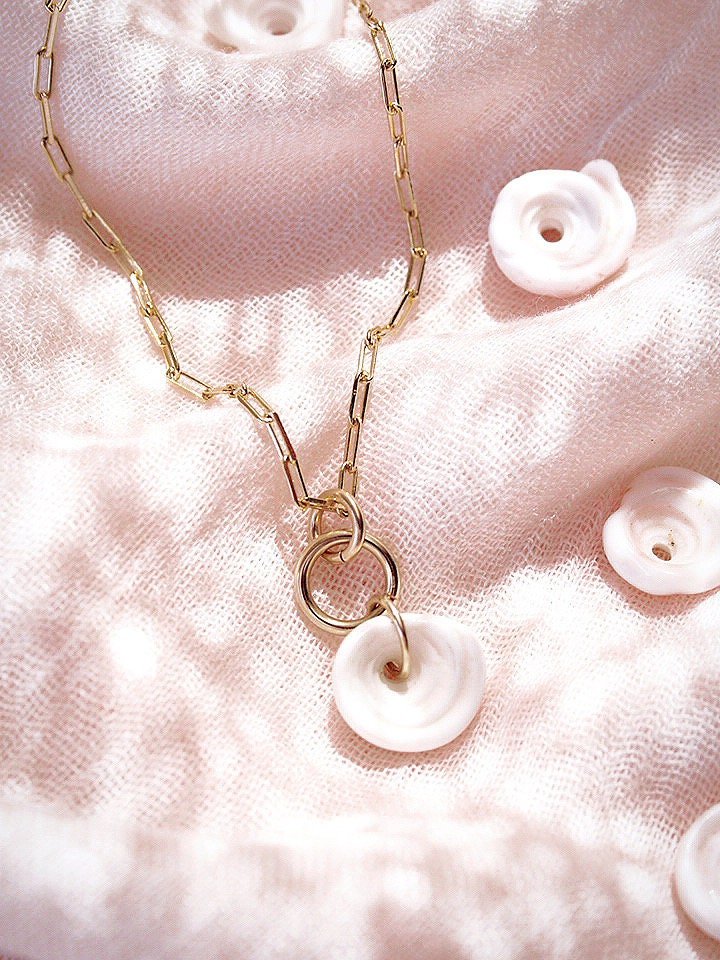 Gold Puka Shell Chain Necklace - Kahale