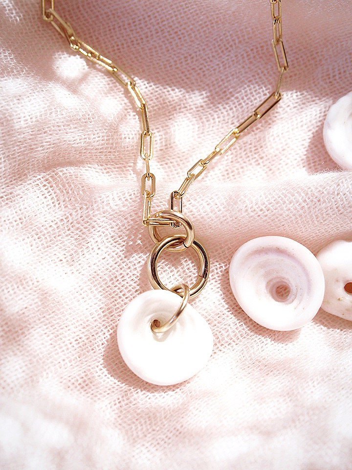 Gold Puka Shell Chain Necklace - Kahale