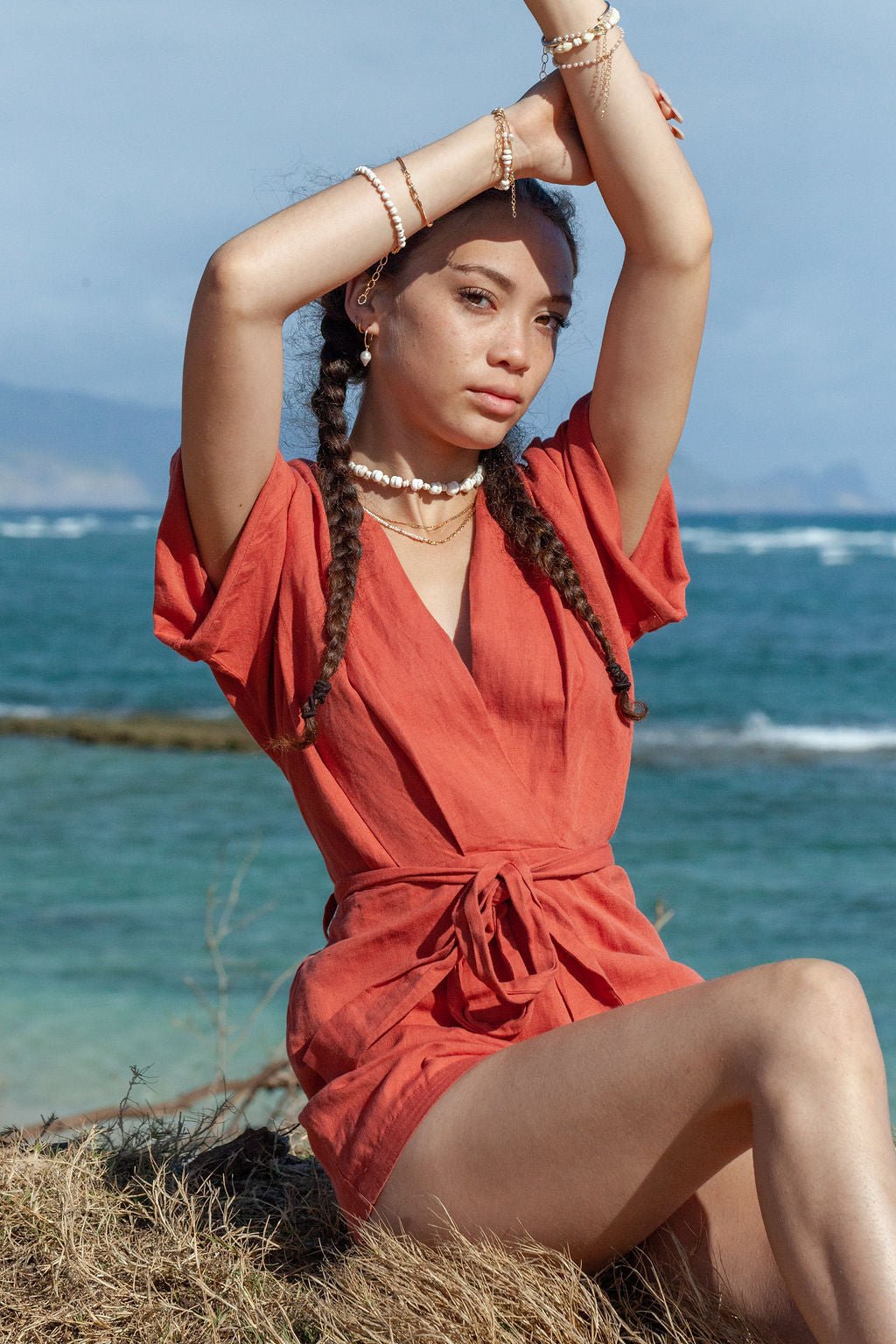 Puka Shell Choker Necklace - Gold Keone