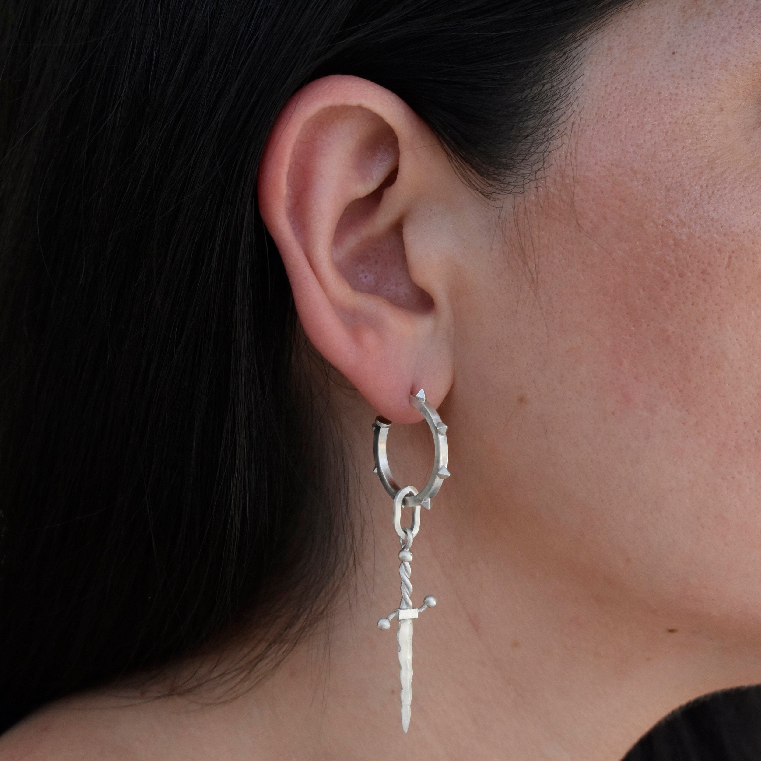 Rondel Dagger Hoop Charm