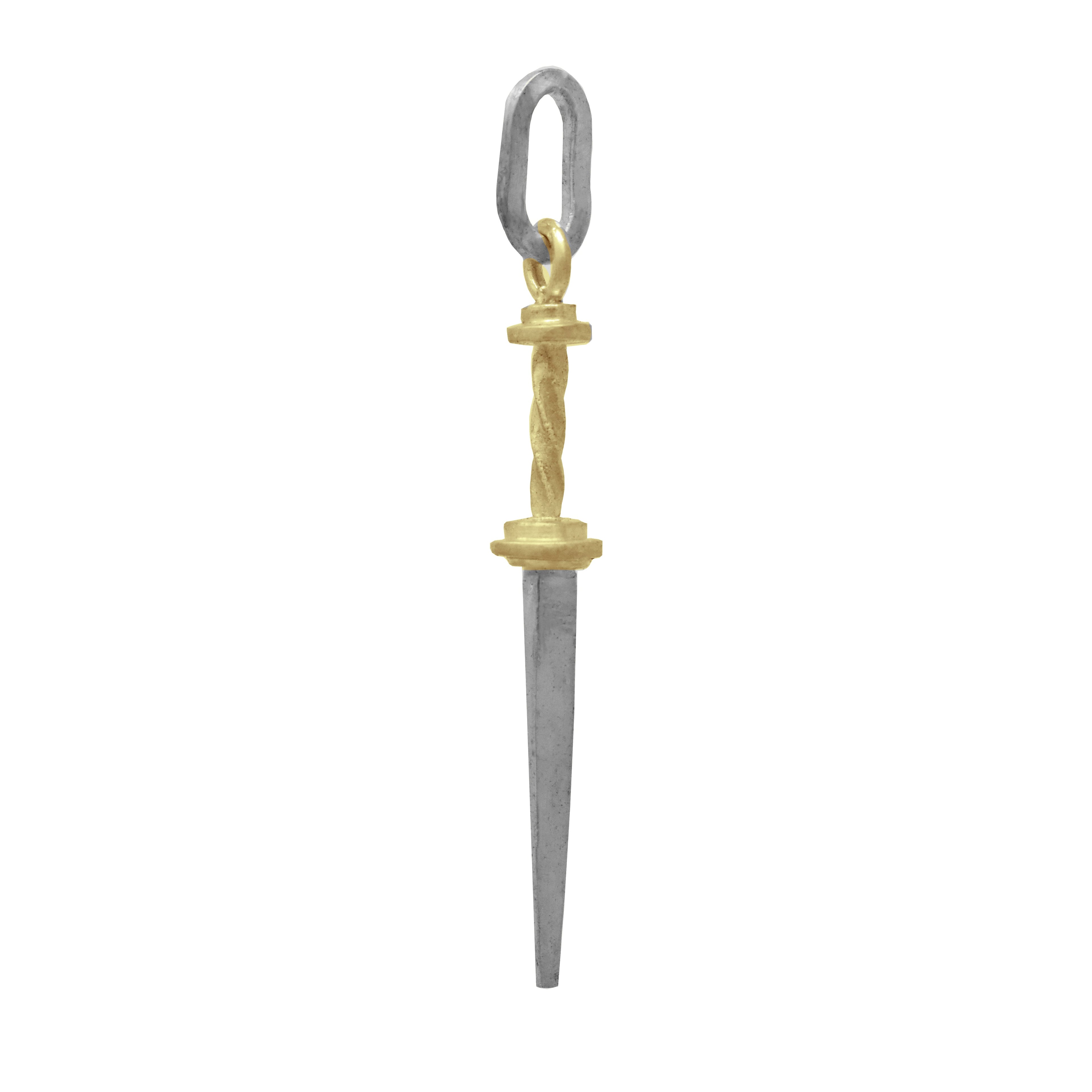 Rondel Dagger Hoop Charm