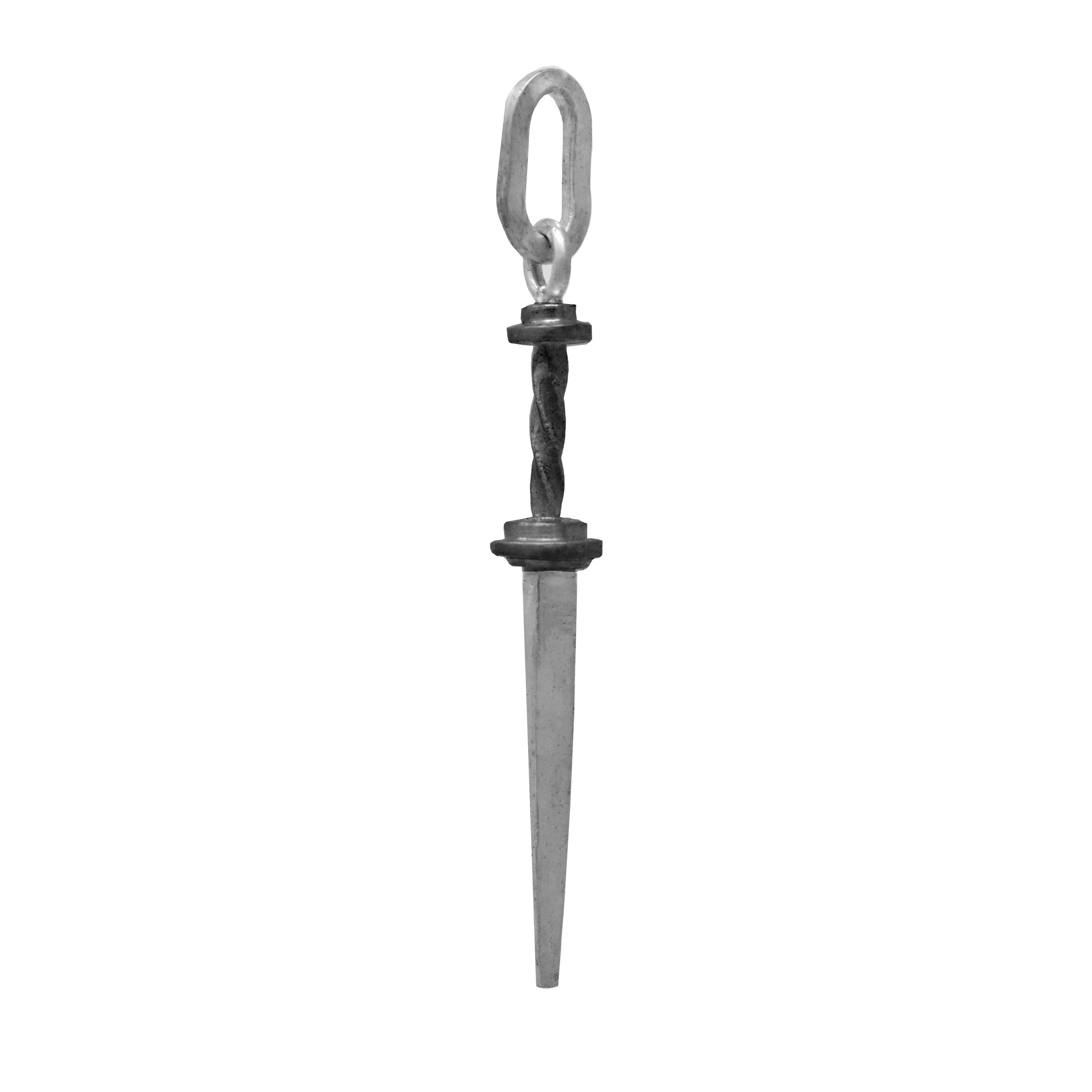 Rondel Dagger Hoop Charm
