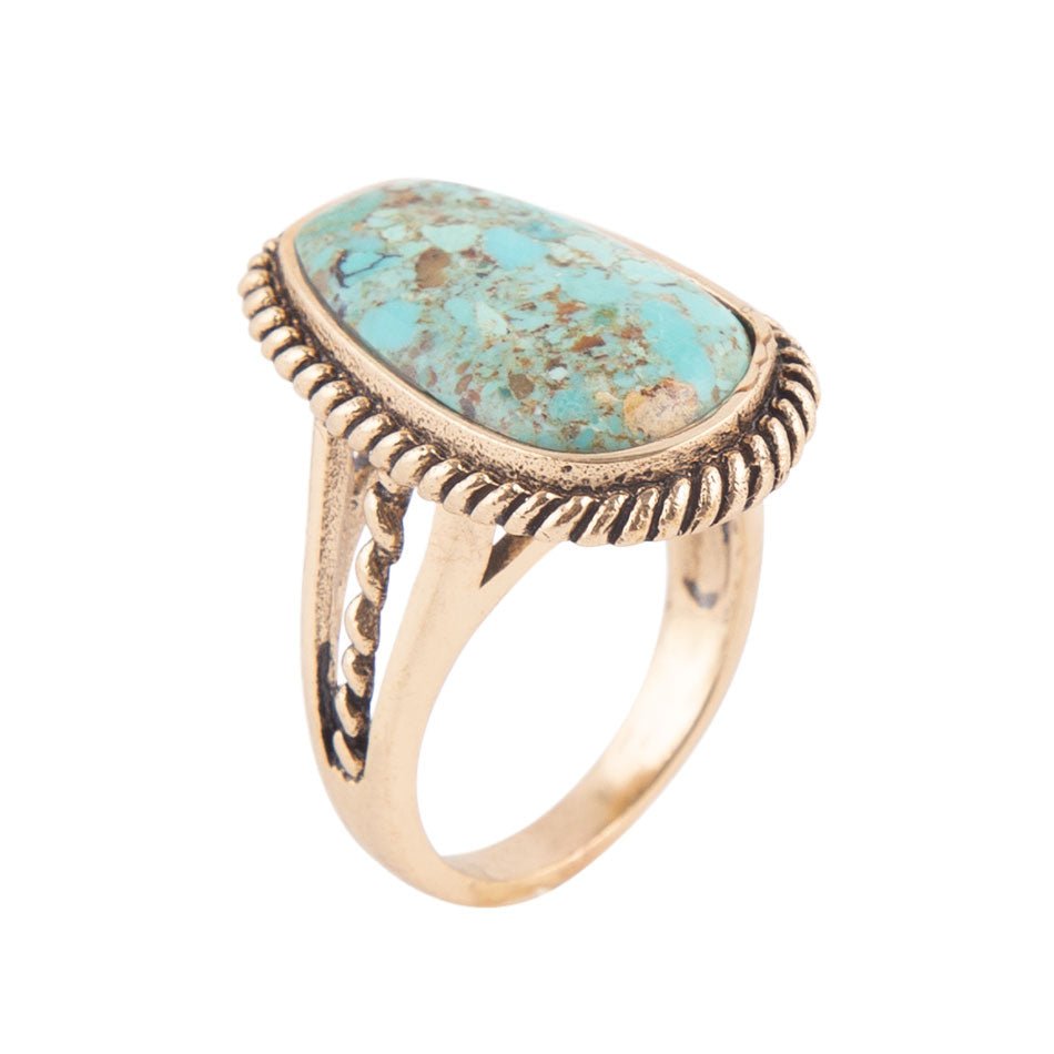 Roped Turquoise Ring