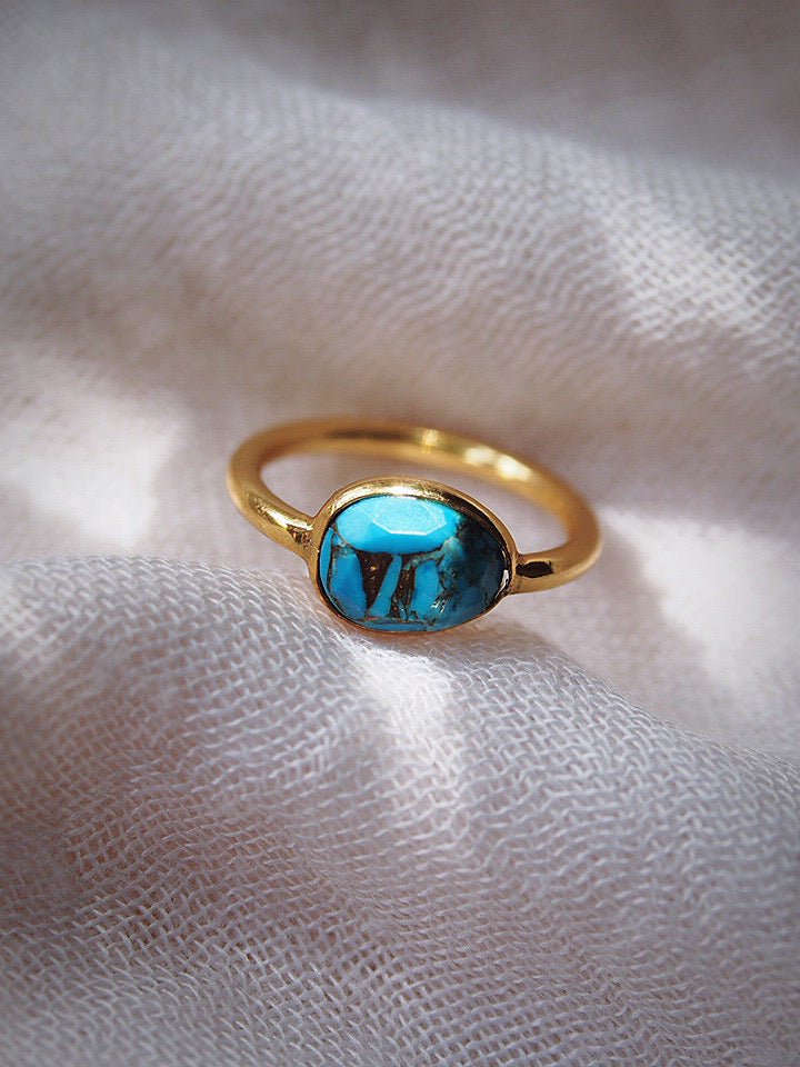 Rose Cut Turquoise Ring - Malu