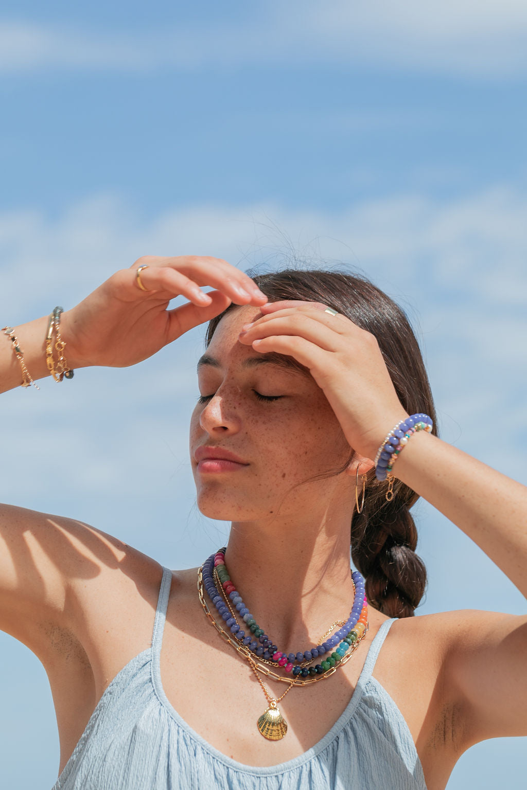 Thin Gold Hoop Earrings - 3 sizes - Keaka