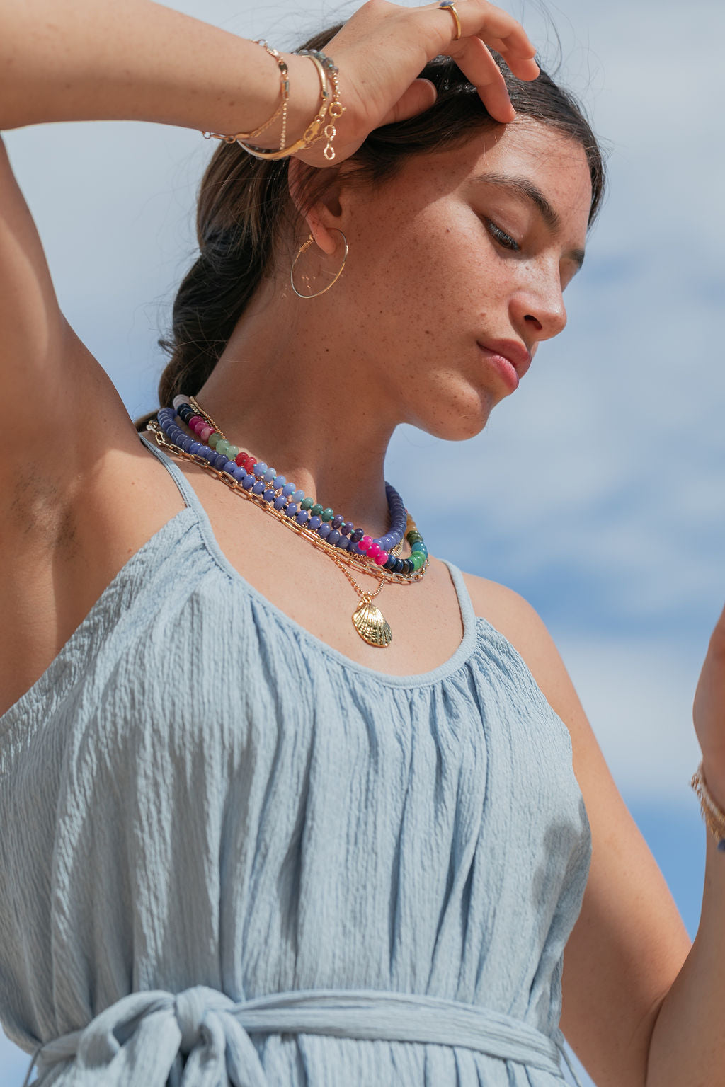 Sale - One of a Kind Rainbow Gemstone Necklace - Leilani