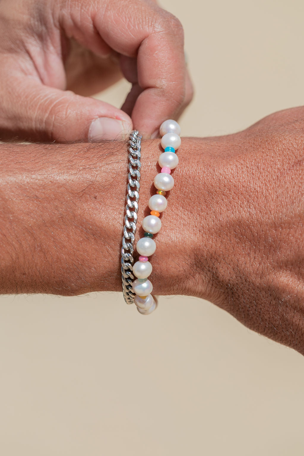 Sale - Rainbow Opal and Pearl Bracelet - Makalani