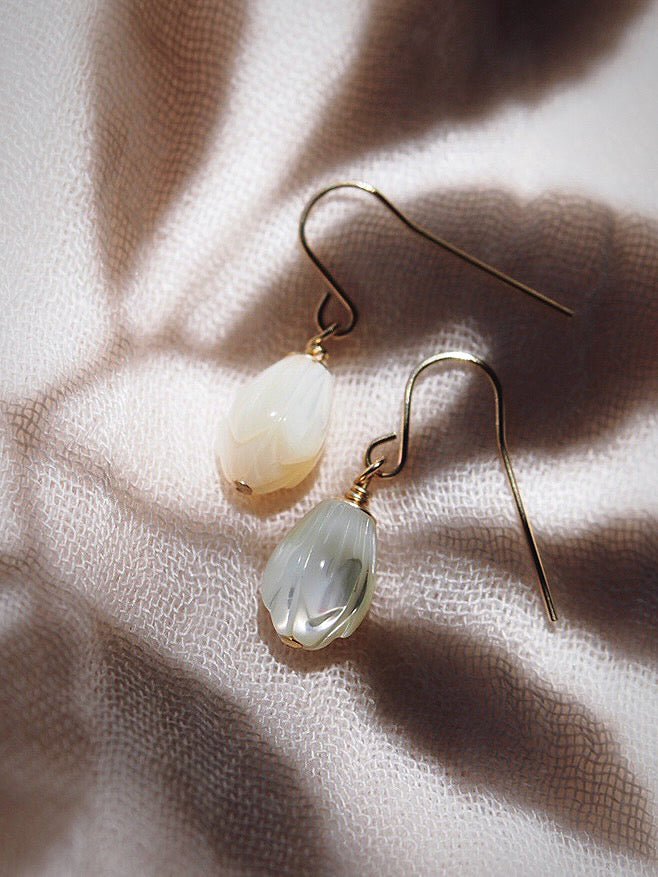 Simple Gold Pikake Earrings - Kamakana