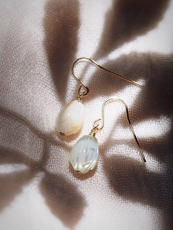 Simple Gold Pikake Earrings - Kamakana