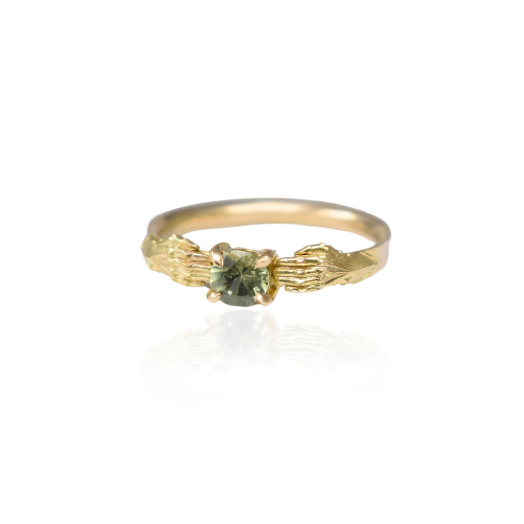 Stronghold Ring with Teal Montana Sapphire