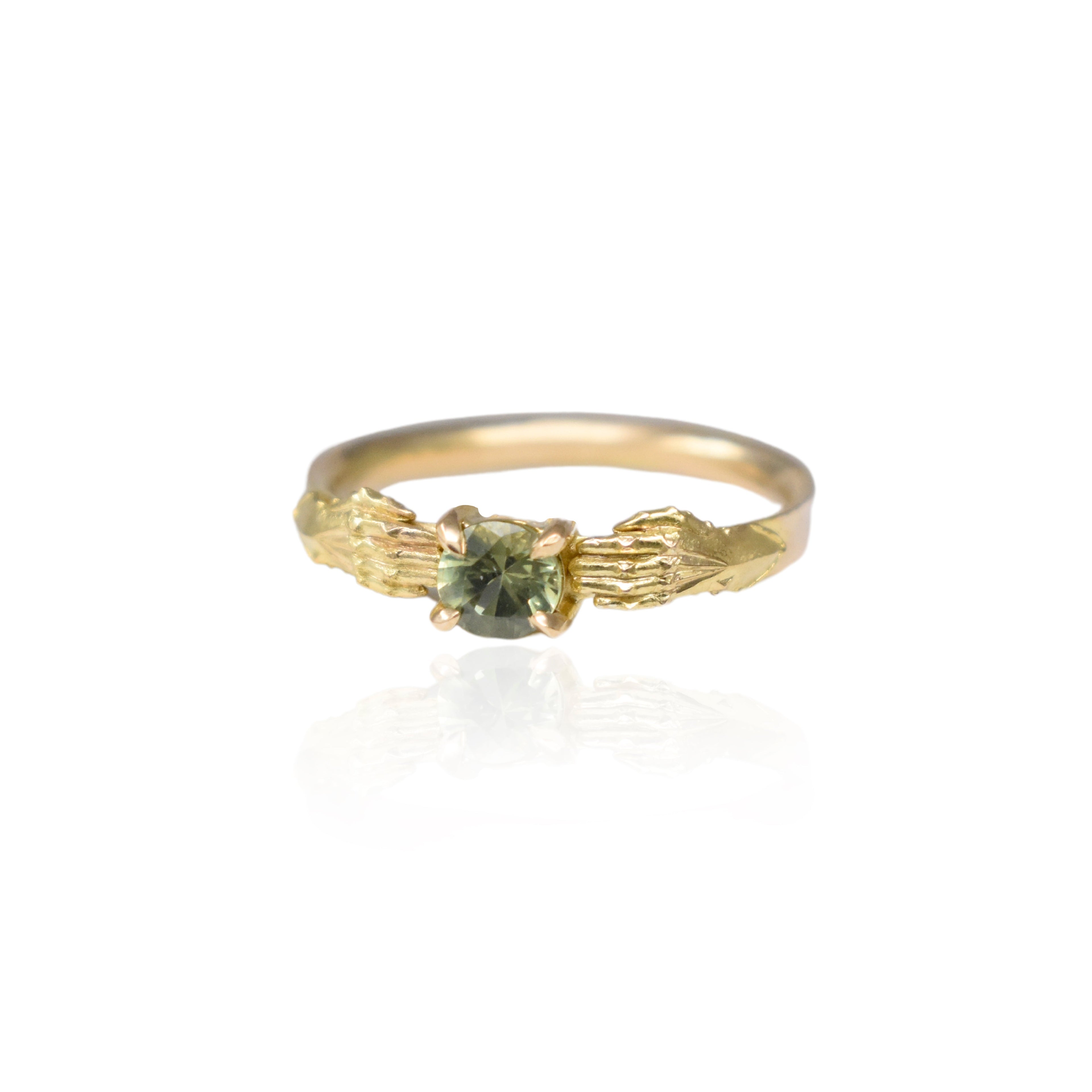 Stronghold Ring with Teal Montana Sapphire